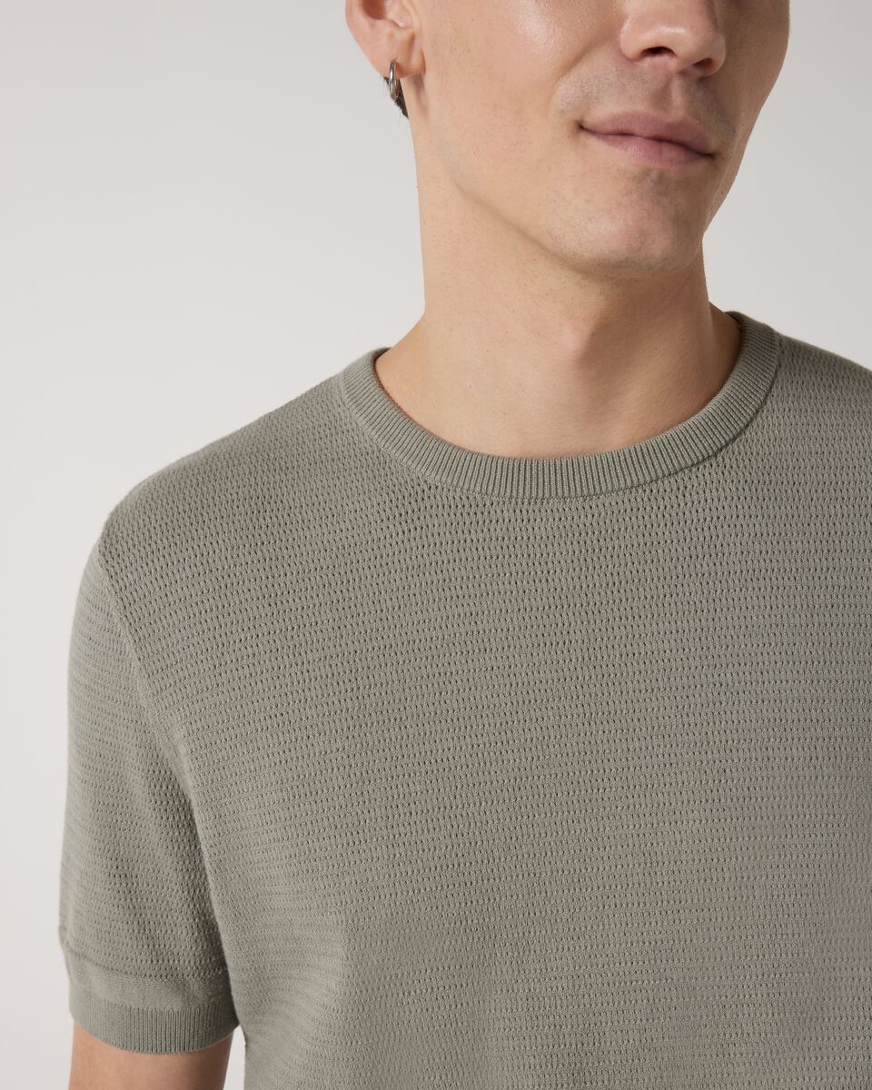 Crew Short Sleeve Knit, Sage, hi-res